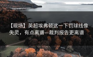 【现场】英超埃弗顿这一下罚球线像失灵，有点离谱—裁判报告更离谱