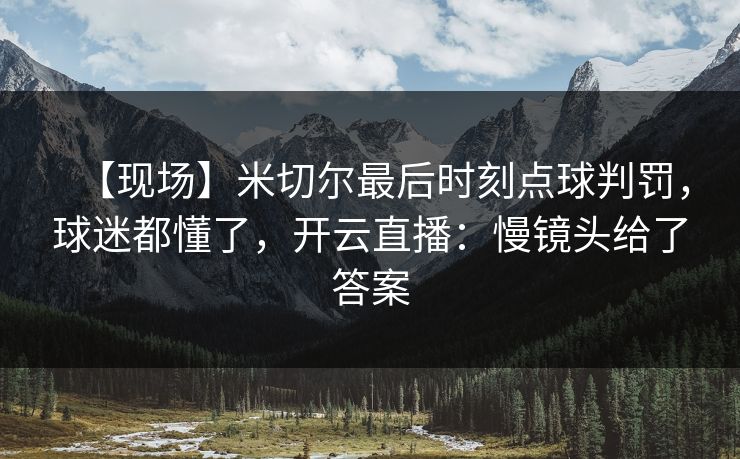 【现场】米切尔最后时刻点球判罚，球迷都懂了，开云直播：慢镜头给了答案