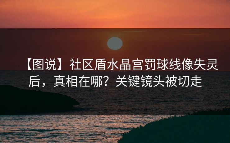 【图说】社区盾水晶宫罚球线像失灵后，真相在哪？关键镜头被切走